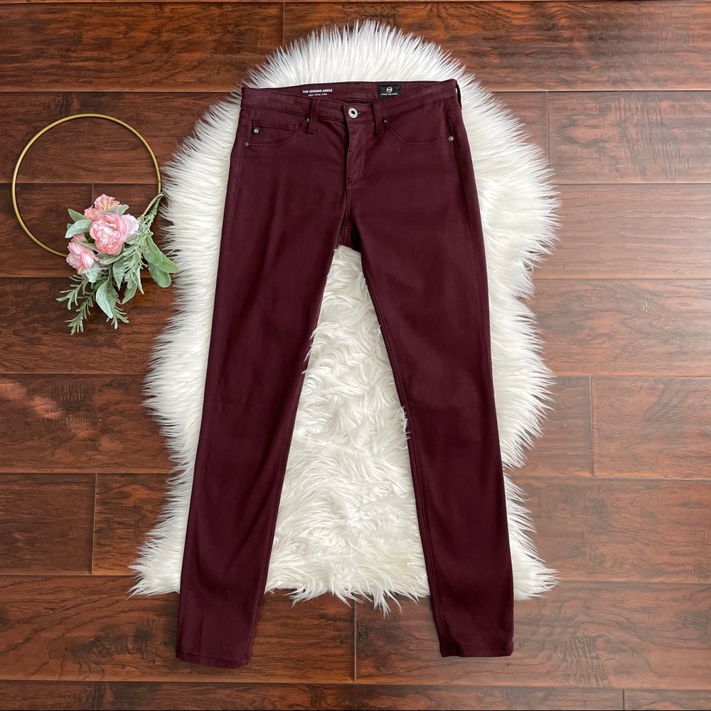 AG Adriano Goldschmied The Legging Ankle Maroon